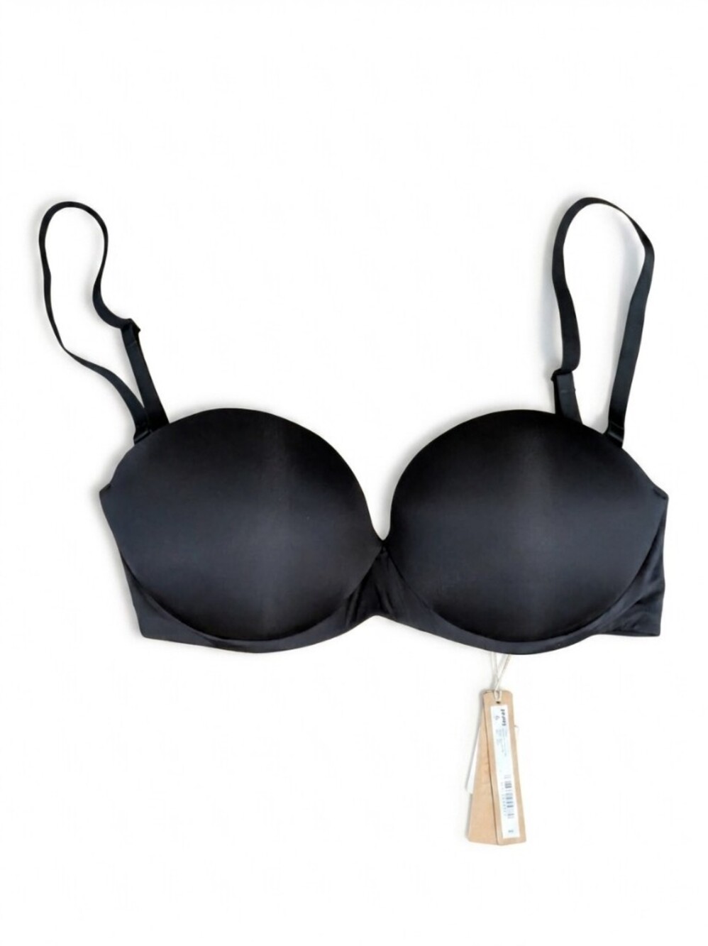 SKIMS Ultimate Push-Up Strapless Bra 32DDD Onyx Black Convertible NWT $64